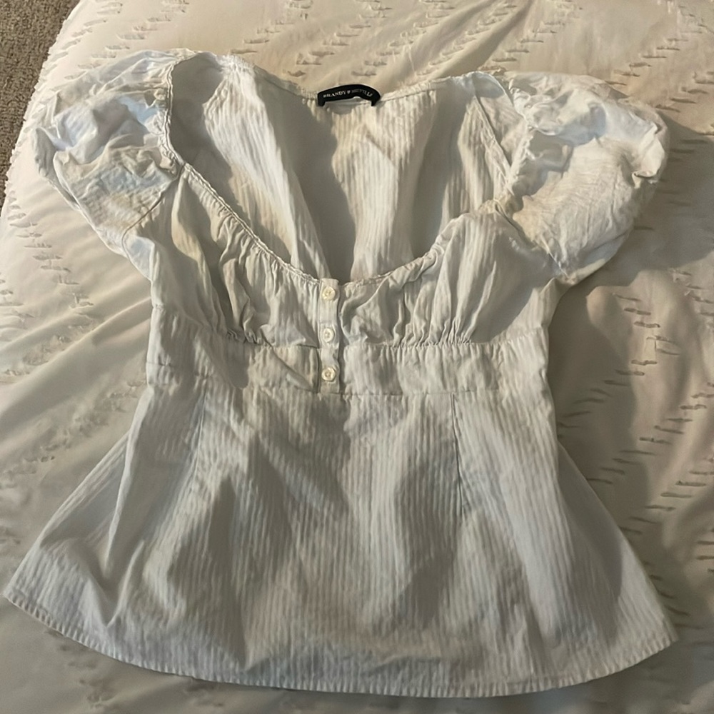 brandy melville white blouse
